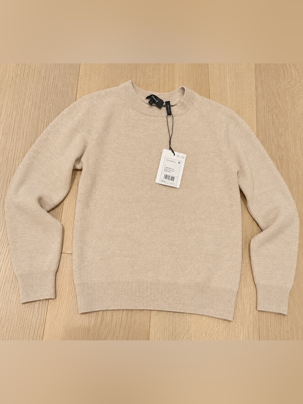 Theory Cashmere Crewneck Sweater Oat